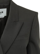 MSGM - Blazer Doppiopetto con Rever a Lancia - Nero - LIDIASHOPPING® - Official Website