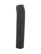 MSGM - Pantaloni Ampi con Motivo a Quadri - Nero - LIDIASHOPPING® - Official Website