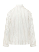 PESERICO - Camicia a Righe con Tasche Applicate - Beige - LIDIASHOPPING® - Official Website
