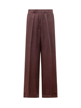 PESERICO - Pantaloni Ampi con Vita Elasticizzata - Rosso - LIDIASHOPPING® - Official Website
