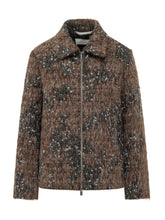 PESERICO - Giacca con Motivo Jacquard e Zip - Marrone - LIDIASHOPPING® - Official Website