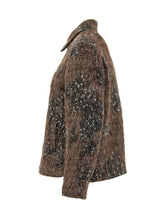 PESERICO - Giacca con Motivo Jacquard e Zip - Marrone - LIDIASHOPPING® - Official Website