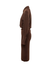 THE ANDAMANE - Abito Midi Lilia con Vita Drappeggiata - Marrone - LIDIASHOPPING® - Official Website