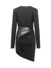 THE ANDAMANE - Ursula Mini Dress with Wrap Panel - Black - LIDIASHOPPING® - Official Website
