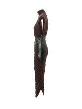 THE ANDAMANE - Ursula Midi Dress with Side Draping - Red - LIDIASHOPPING® - Official Website