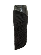 THE ANDAMANE - Ursula Midi Skirt with Draping - Black - LIDIASHOPPING® - Official Website