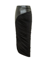 THE ANDAMANE - Ursula Midi Skirt with Draping - Black - LIDIASHOPPING® - Official Website