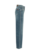 7 FOR ALL MANKIND - Stovepipe Straight Leg Trousers - Blue - LIDIASHOPPING® - Official Website