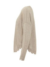 KUJTEN - Mela Sweater with Irregular Edges - Beige - LIDIASHOPPING® - Official Website