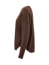 KUJTEN - Mela Sweater with Irregular Edges - Brown - LIDIASHOPPING® - Official Website