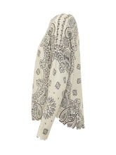 KUJTEN - Maglia Mela Bandana con Motivo Paisley - Bianco - LIDIASHOPPING® - Official Website