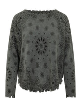 KUJTEN - Maglia Mela Bandana con Motivo Paisley - Grigio - LIDIASHOPPING® - Official Website