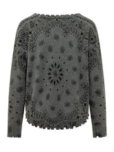 KUJTEN - Maglia Mela Bandana con Motivo Paisley - Grigio - LIDIASHOPPING® - Official Website