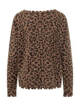 KUJTEN - Maglia Melah Leopard Girocollo - Marrone - LIDIASHOPPING® - Official Website