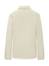 KUJTEN - Camicia Lumber in Cashmere con Tasche Applicate - Bianco - LIDIASHOPPING® - Official Website