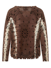 KUJTEN - Maglia Mela Abba Bandana con Motivo Paisley - Marrone - LIDIASHOPPING® - Official Website