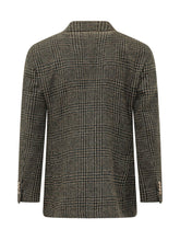 GABRIELE PASINI - Double Breasted Checked Blazer - Green - LIDIASHOPPING® - Official Website