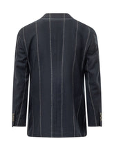 GABRIELE PASINI - Single Breasted Suit with Vertical Stripes - Blue - LIDIASHOPPING® - Official Website