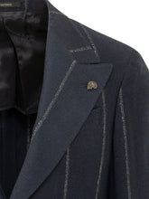 GABRIELE PASINI - Single Breasted Suit with Vertical Stripes - Blue - LIDIASHOPPING® - Official Website