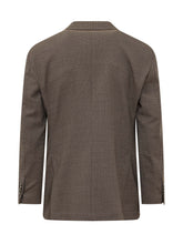 GABRIELE PASINI - Double Breasted Suit with Micro Pattern - Brown - LIDIASHOPPING® - Official Website