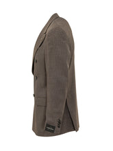 GABRIELE PASINI - Double Breasted Suit with Micro Pattern - Brown - LIDIASHOPPING® - Official Website