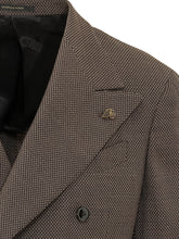 GABRIELE PASINI - Double Breasted Suit with Micro Pattern - Brown - LIDIASHOPPING® - Official Website