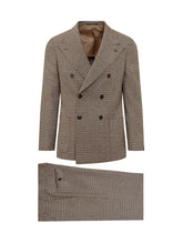 GABRIELE PASINI - Completo Doppiopetto a Quadri - Marrone - LIDIASHOPPING® - Official Website