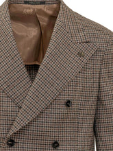 GABRIELE PASINI - Completo Doppiopetto a Quadri - Marrone - LIDIASHOPPING® - Official Website