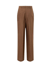 STELLA MCCARTNEY - Pantaloni a Pieghe con Gamba Ampia - Marrone - LIDIASHOPPING® - Official Website