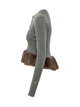 STELLA MCCARTNEY - Maglia Girocollo con Balza Voluminosa - Grigio - LIDIASHOPPING® - Official Website