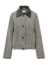 STUDIO NICHOLSON - Giacca con Colletto a Contrasto - Nero - LIDIASHOPPING® - Official Website