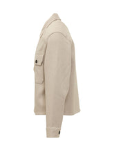 STUDIO NICHOLSON - Slim Fit Overshirt with Chest Pockets - Beige - LIDIASHOPPING® - Official Website