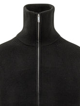 STUDIO NICHOLSON - Cardigan a Coste con Zip - Nero - LIDIASHOPPING® - Official Website