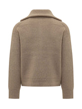 STUDIO NICHOLSON - Ribbed Zip Cardigan with Collar - Beige - LIDIASHOPPING® - Official Website
