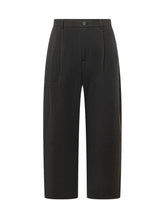 STUDIO NICHOLSON - Curved Tapered Trousers with Pleats - Black - LIDIASHOPPING® - Official Website