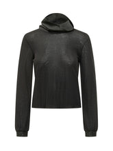 PUROTATTO - Blusa con Collo Drappeggiato - Nero - LIDIASHOPPING® - Official Website