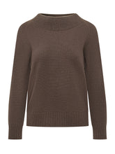 PUROTATTO - Maglione Girocollo con Maniche Raglan - Marrone - LIDIASHOPPING® - Official Website