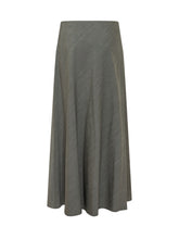 ALBERTA FERRETTI - Gonna Lunga Svasata a Coste Diagonali - Grigio - LIDIASHOPPING® - Official Website