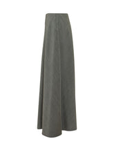 ALBERTA FERRETTI - Gonna Lunga Svasata a Coste Diagonali - Grigio - LIDIASHOPPING® - Official Website