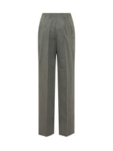 ALBERTA FERRETTI - Wide Leg Pinstripe Trousers - Grey - LIDIASHOPPING® - Official Website
