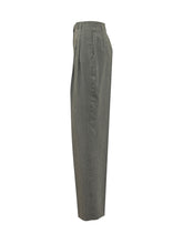 ALBERTA FERRETTI - Wide Leg Pinstripe Trousers - Grey - LIDIASHOPPING® - Official Website