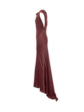 ALBERTA FERRETTI - Long Dress with Asymmetric Draping - Red - LIDIASHOPPING® - Official Website