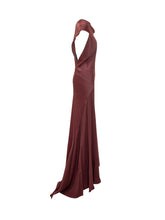 ALBERTA FERRETTI - Long Dress with Asymmetric Draping - Red - LIDIASHOPPING® - Official Website