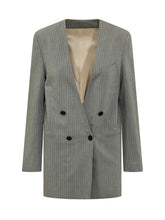 ALBERTA FERRETTI - Giacca Doppiopetto Gessata - Grigio - LIDIASHOPPING® - Official Website