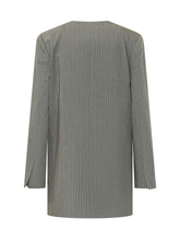 ALBERTA FERRETTI - Giacca Doppiopetto Gessata - Grigio - LIDIASHOPPING® - Official Website