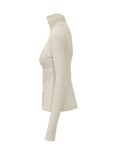 ALBERTA FERRETTI - Maglia a Collo Alto Arricciato - Bianco - LIDIASHOPPING® - Official Website