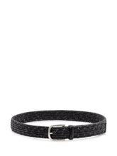 ORCIANI - Woven Belt with Rounded Buckle - Black - LIDIASHOPPING® - Official Website