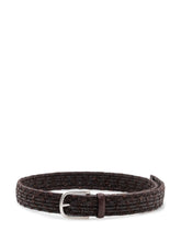 ORCIANI - Woven Belt with Rounded Buckle - Brown - LIDIASHOPPING® - Official Website