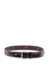 ORCIANI - Cintura Decorata con Borchie Geometriche - Marrone - LIDIASHOPPING® - Official Website