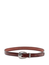 ORCIANI - Cintura con Fibbia Ovale Incisa - Marrone - LIDIASHOPPING® - Official Website